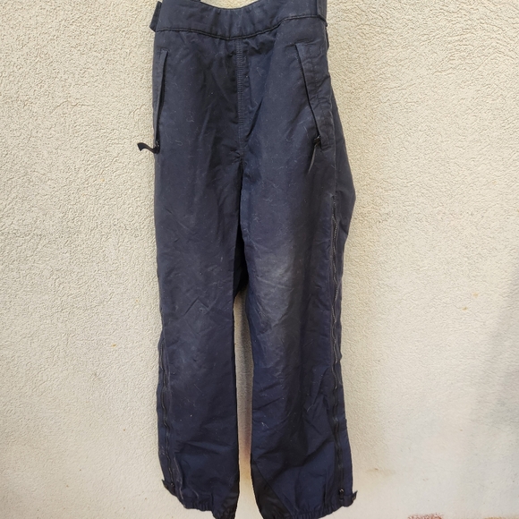Vintage PATAGONIA Kids Ski Snow Pants Size 8 Black Suspenders Outdoors Sewn on - Picture 4 of 16